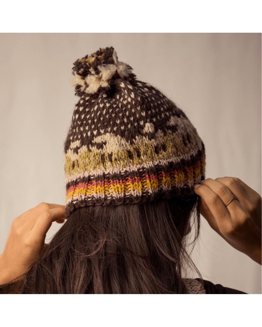 Charkha & Loom Brown Sheepish Beanie