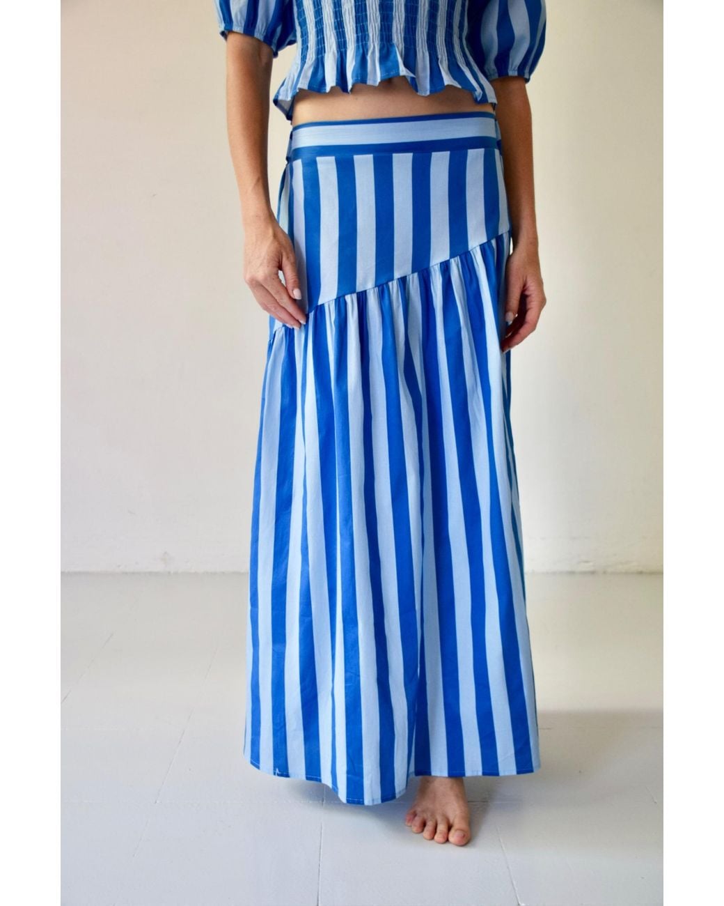 Mind Traveler Blue Beth Striped Skirt