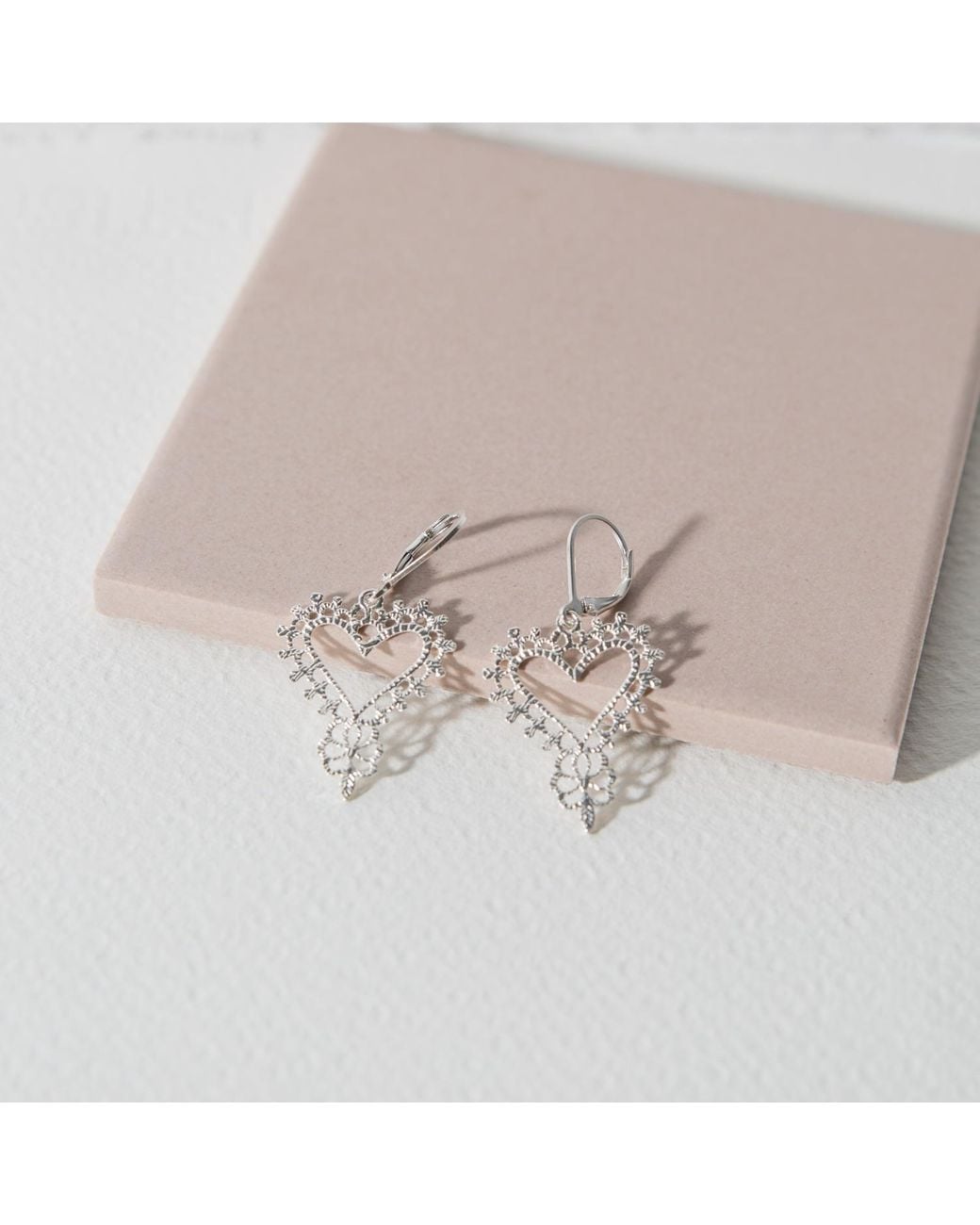 Zoe & Morgan Metallic Heart Earrings
