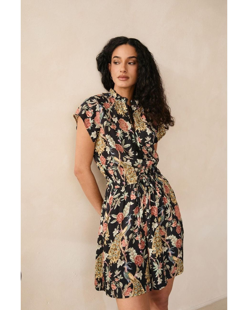 Raishma Black Samara Viscose Playsuit