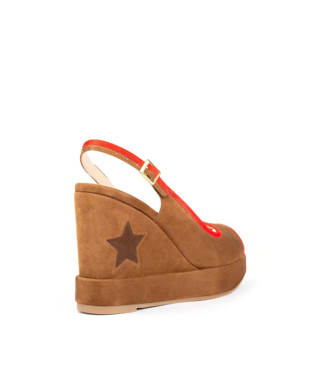 Rosamund Muir London Red Davinia & Suede With Star Wedges