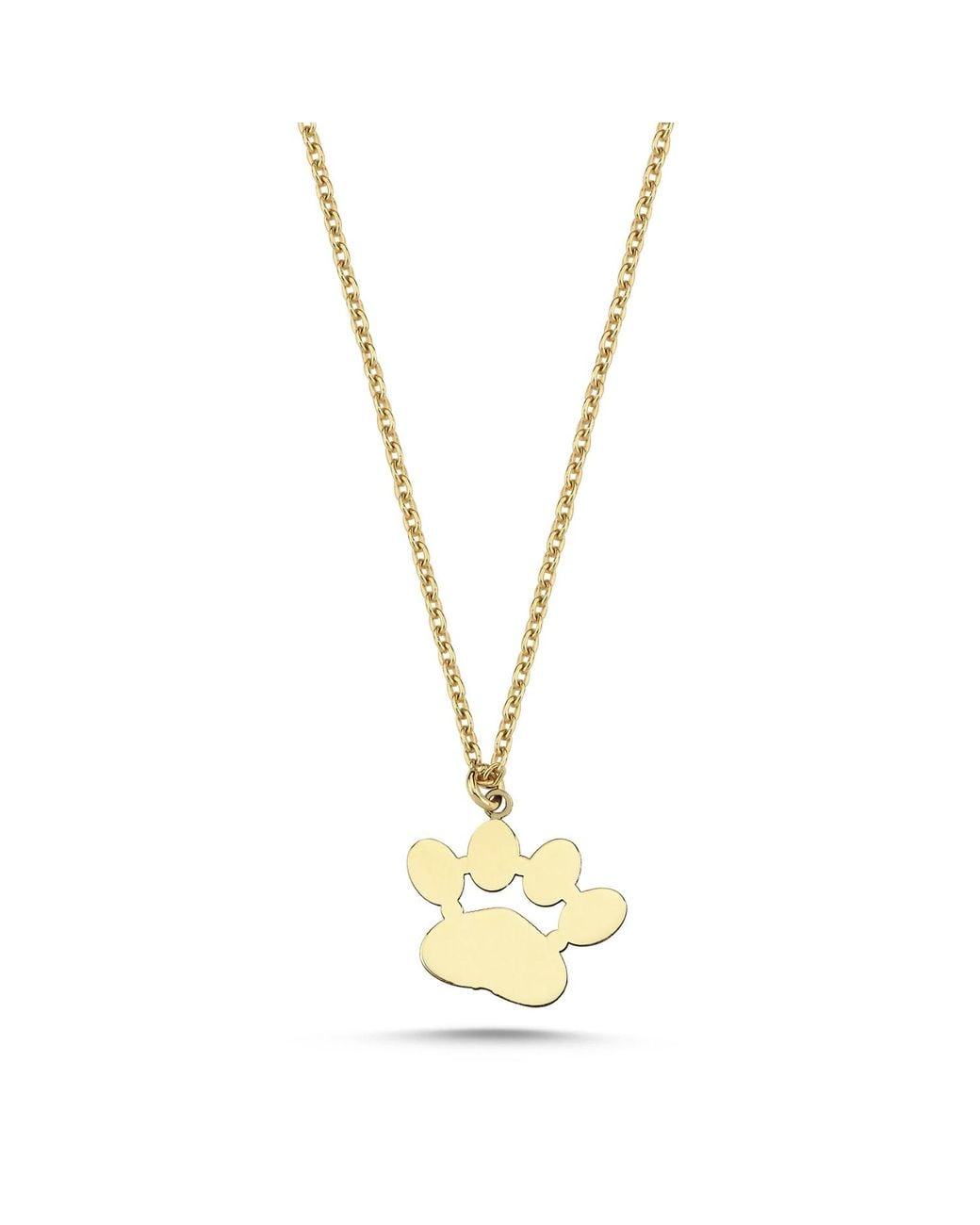 Ecce | Artisan Diamonds Metallic 14K Solid Paw Necklace