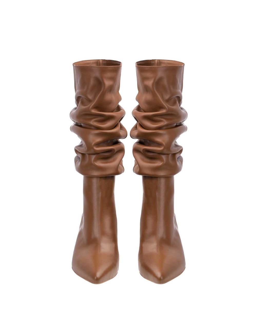 Ginissima Brown Caramel Leather Eva Boots
