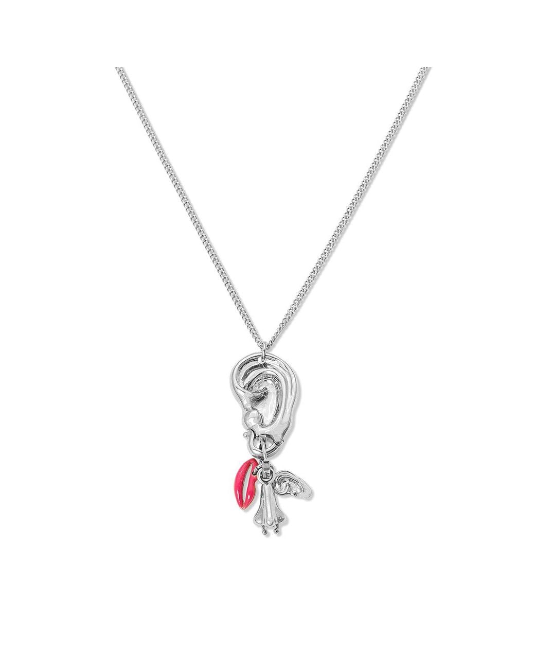 Minnie Lane Metallic Eavesdrop Clasp Necklace