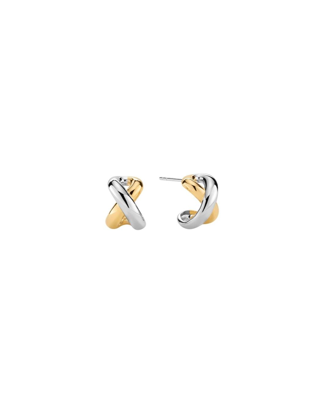 Vanhi Metallic Mia Two-Tone Mixed Metal Hoops