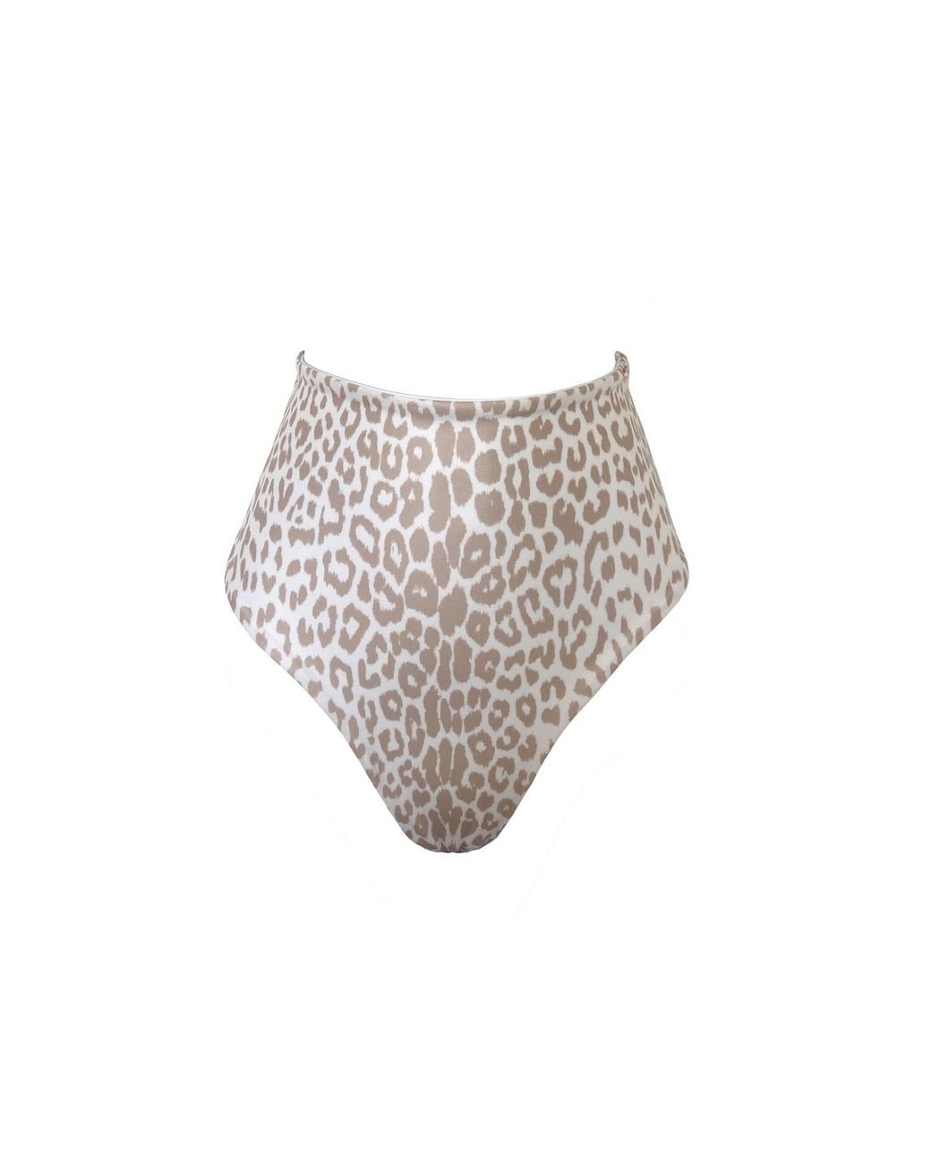 Terra Dea Acapulco Reversible High Waist Bikini Briefs Leopard & White
