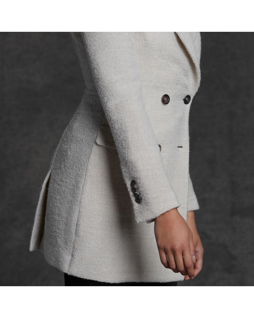 Vulto White Alpaca Silk Jacket