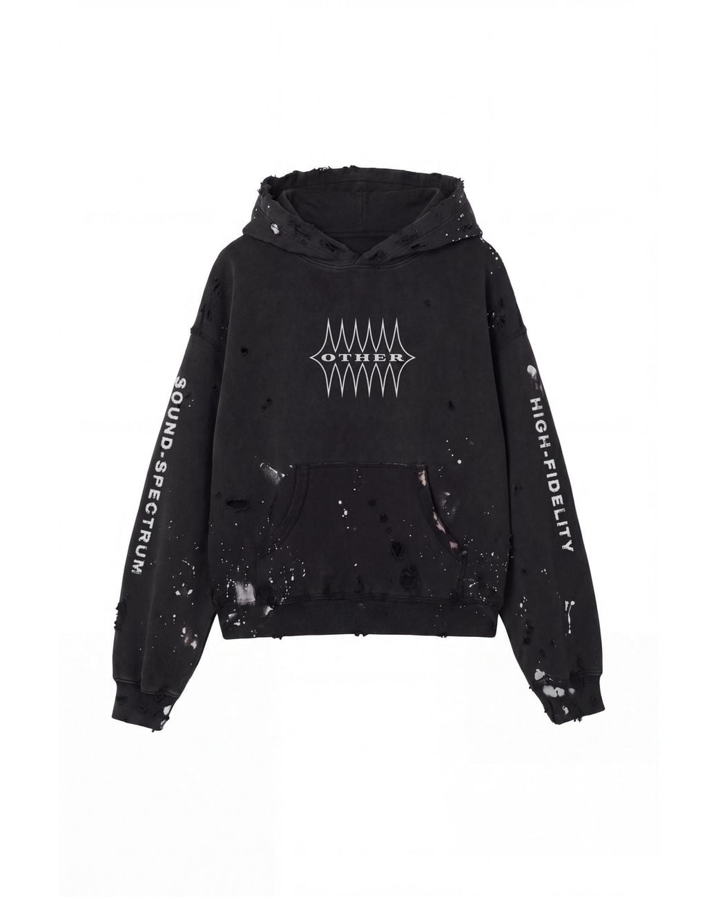 Other Uk Black High Fidelity Print Studio Hoodie