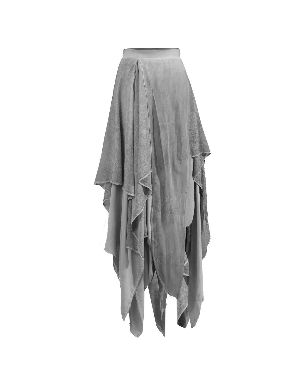 Zhenabia Gray Neutrals Bia Skirt Light