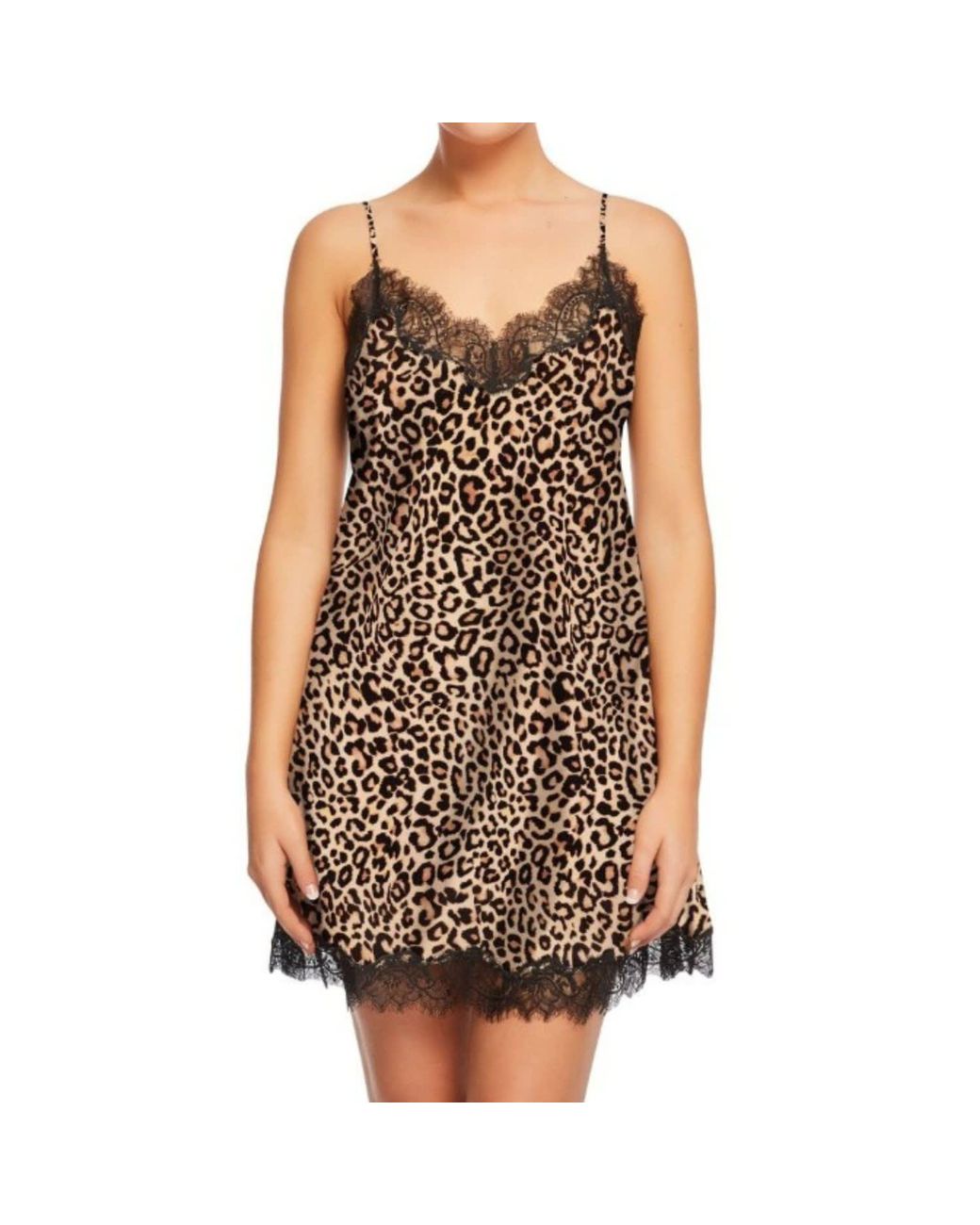 SAINTED SISTERS Brown Neutrals Scarlett Leopard Chemise