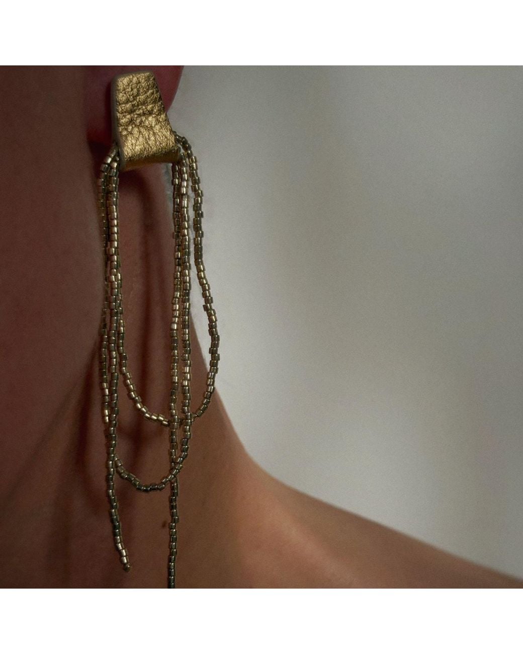 WAIWAI Metallic Bliss Beaded Dangle Earrings