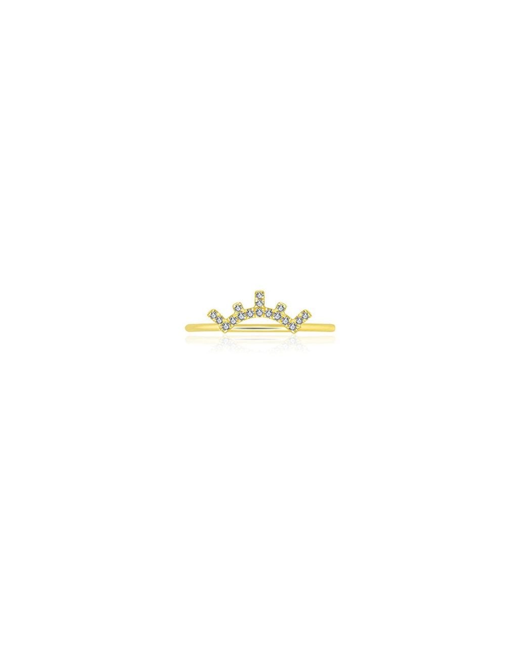 Genevieve Collection Metallic 18K Eyelash Shape Diamond Ring