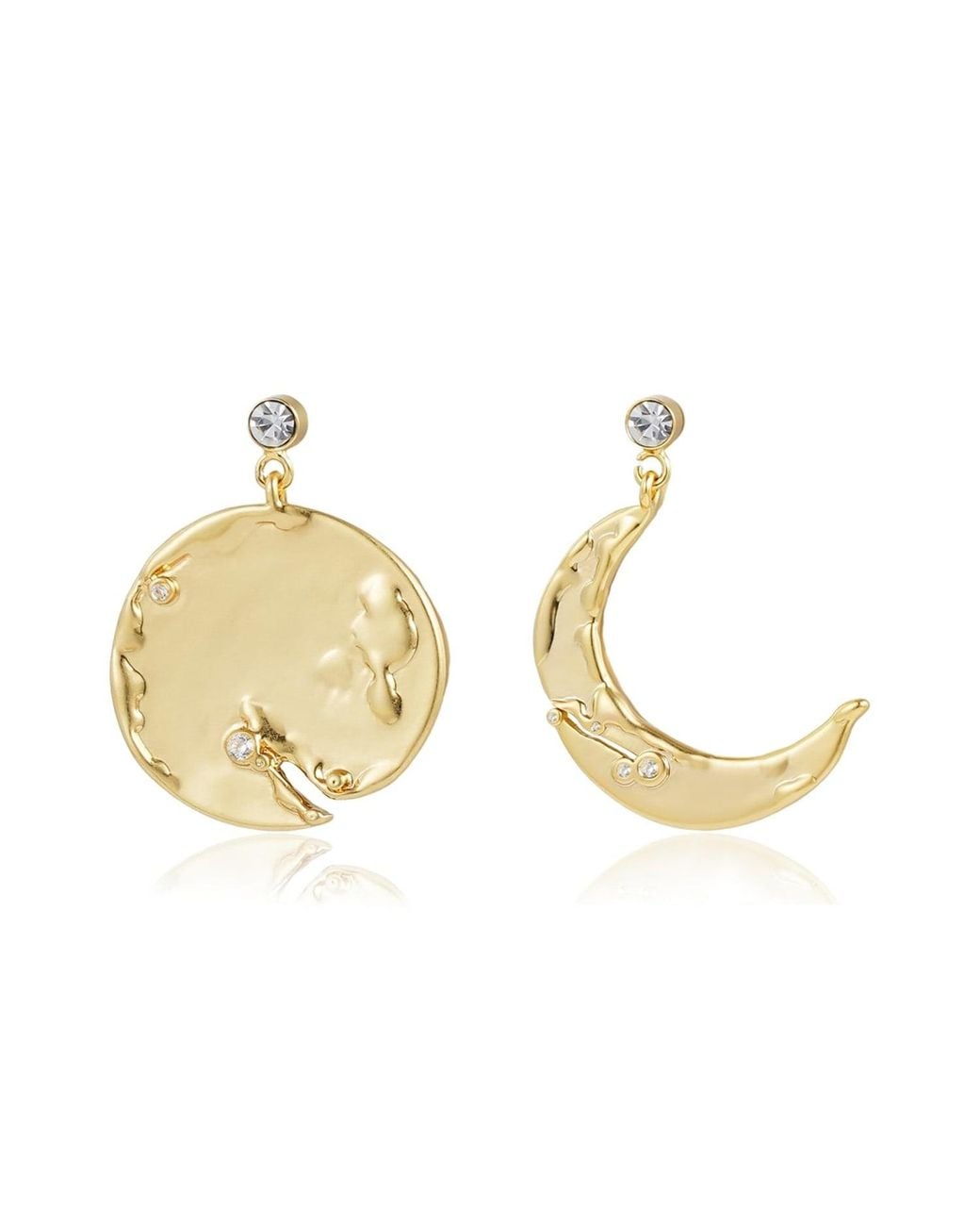 Rare Matters Jewelry Metallic Valentines Alluring Sun And Moon Earring Special Card