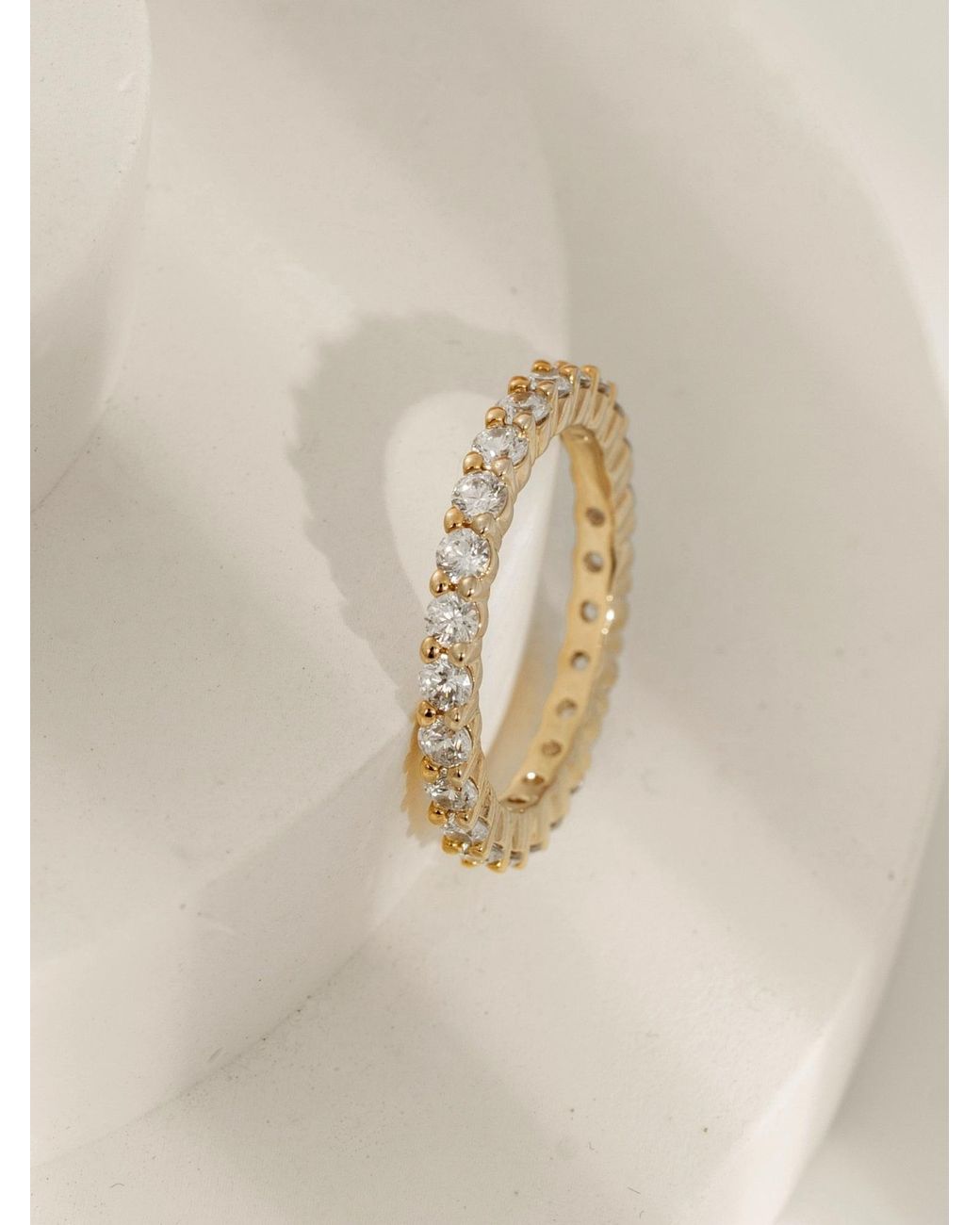 Diamonbliss Metallic Two Carats Round Eternity Ring