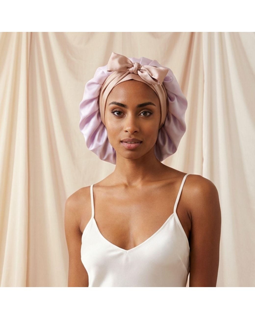 Hi Silk Pink And Adjustable Bonnet With Silk Twill Ties