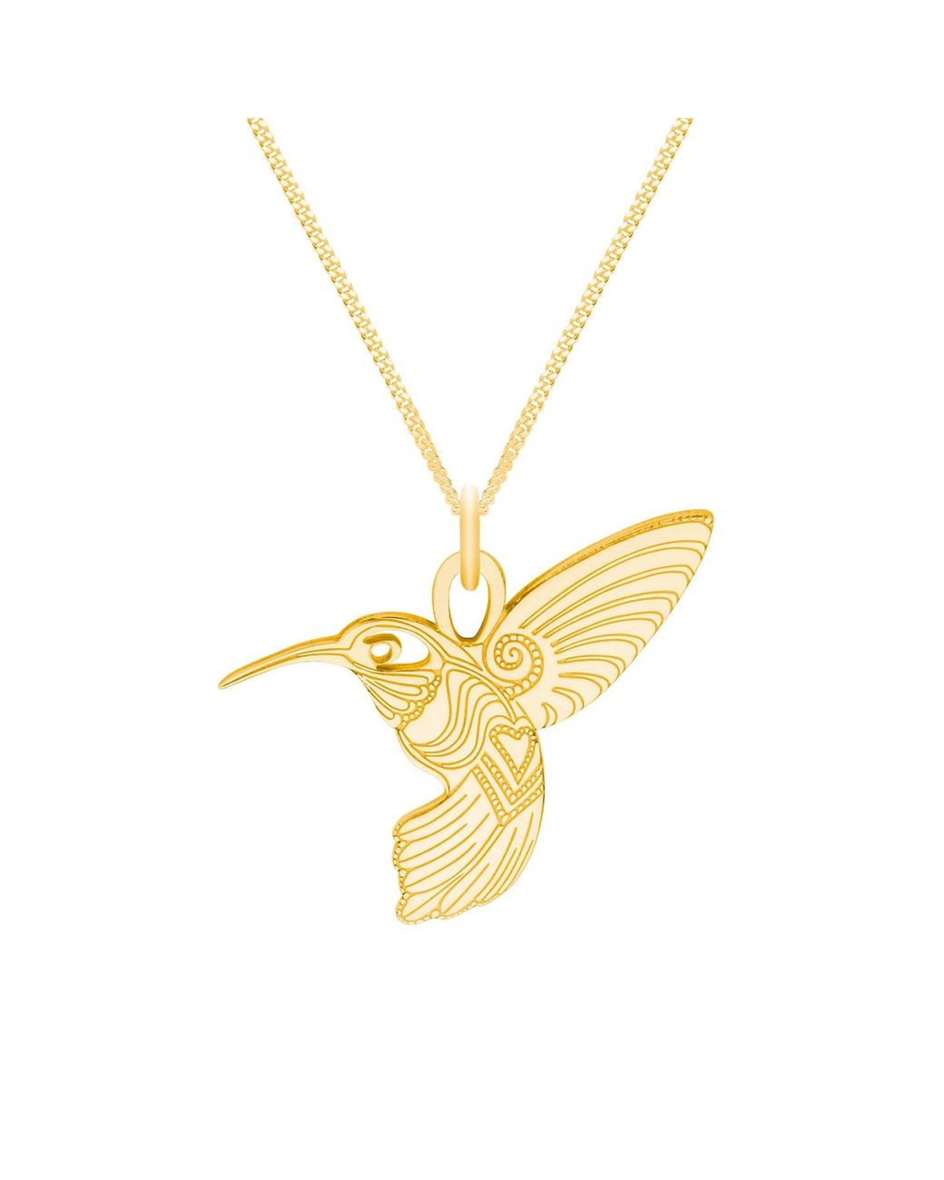 CarterGore Metallic Medium Hummingbird Pendant Necklace