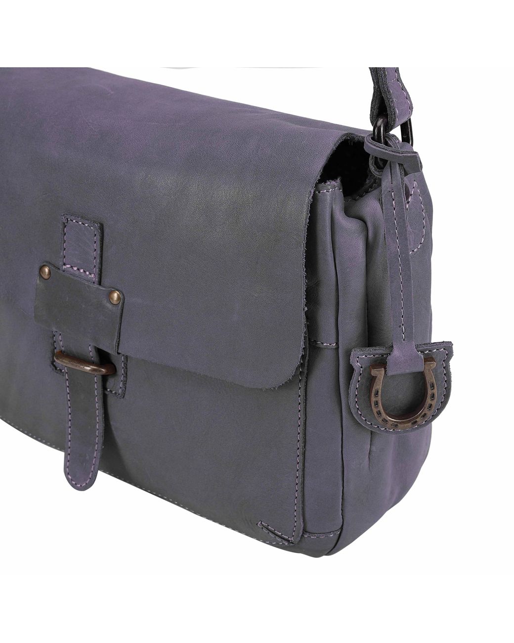 Lloyd Baker Gray Georgia Leather Crossbody Bag