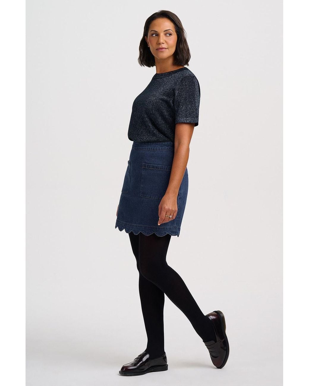 Sugarhill Black Ada Sparkly Knitted Top