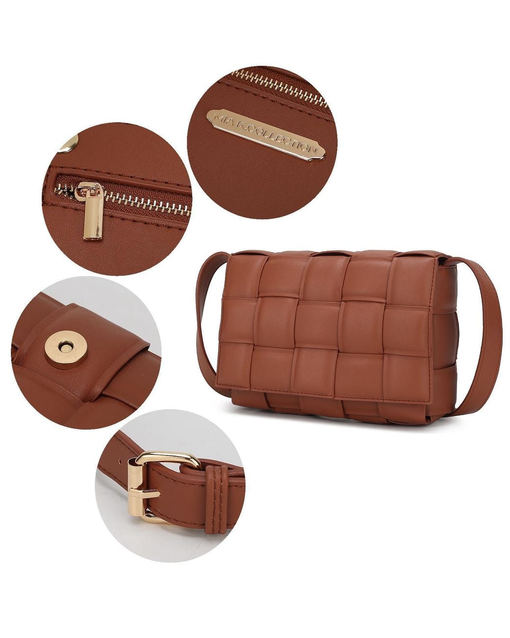 Mkf Collection - J'omor Blue Ginger Woven Shoulder Bag