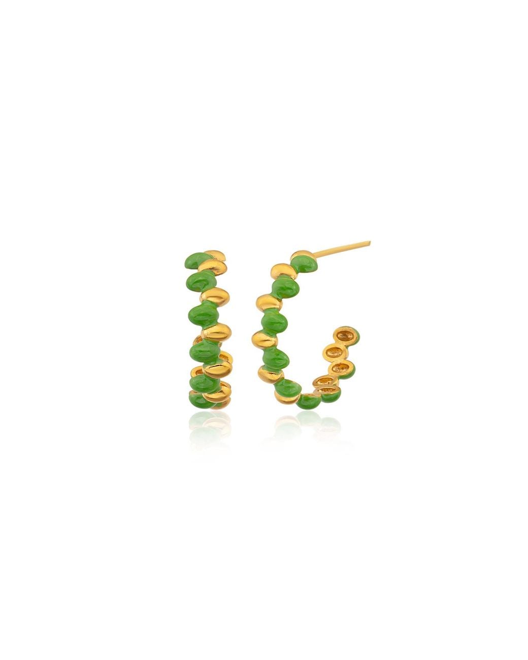 Milou Jewelry White Grace Hoop Earrings