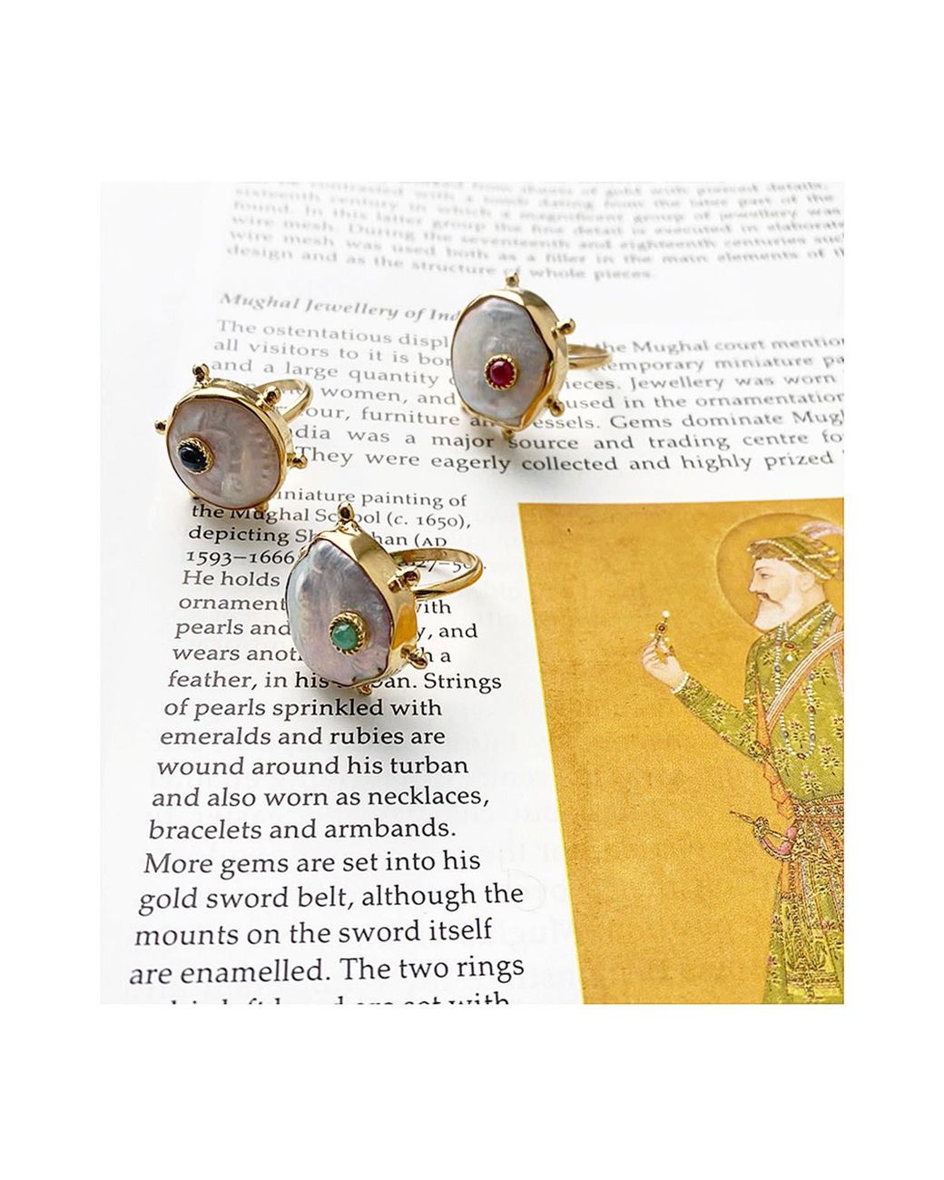 Vintouch Italy Metallic Rebel Rebel Sapphire Stacking Ring