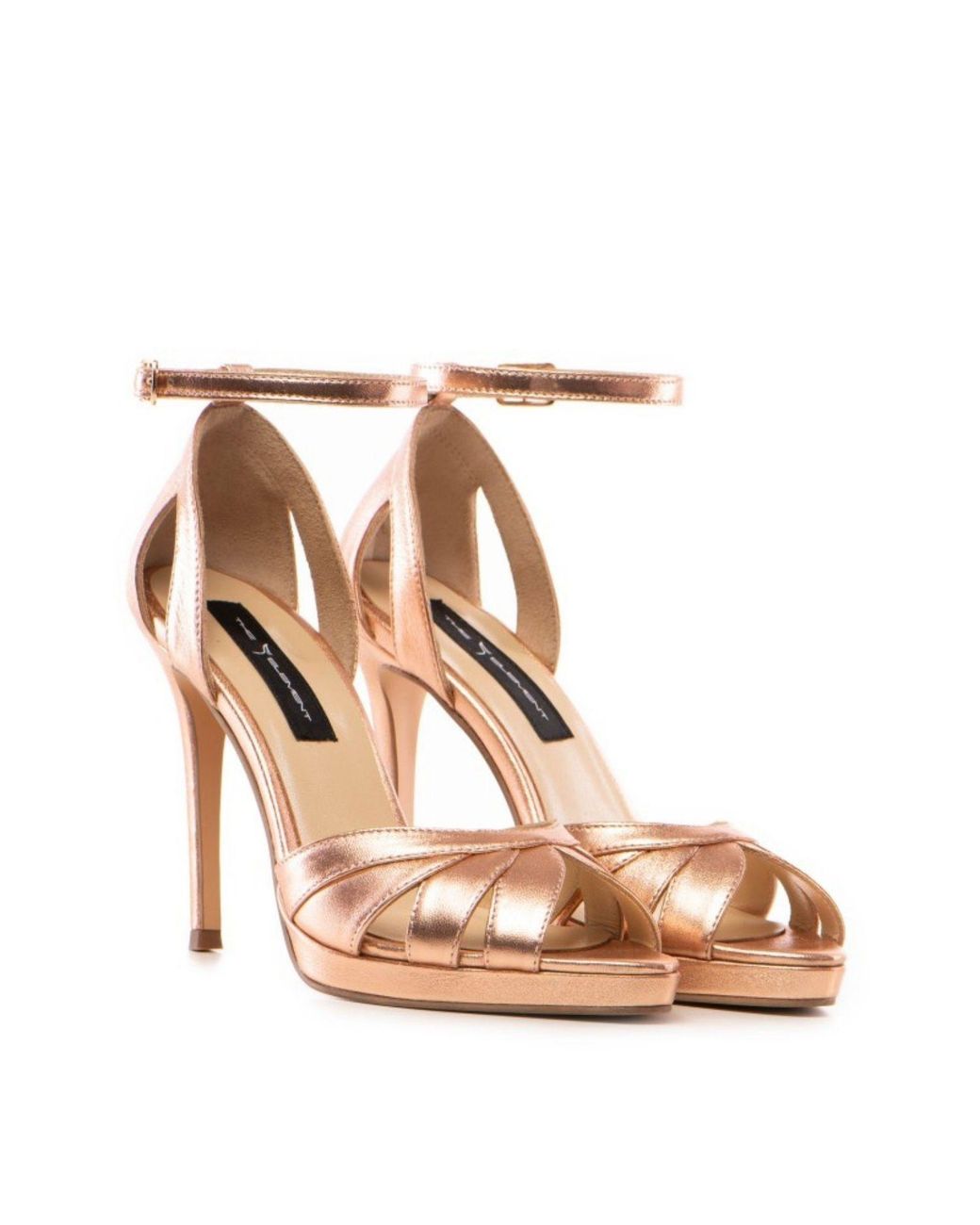 The 5Th Element Metallic Sia Rose Platform Sandals