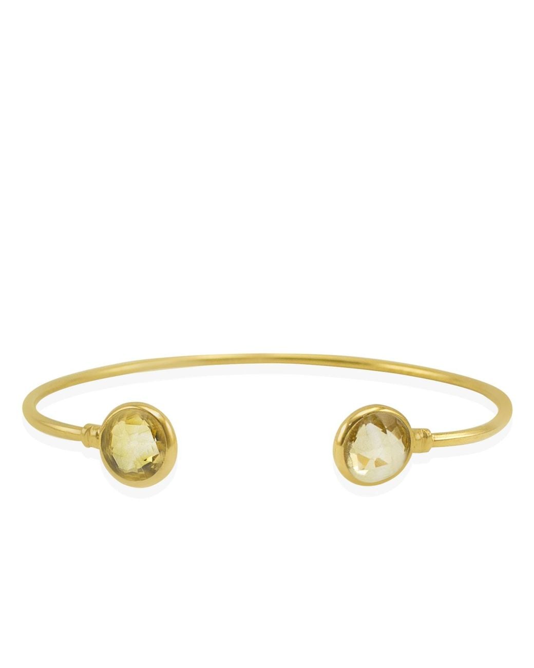 Vintouch Italy Multicolor Brio Citrine Gold Vermeil Cuff Bracelet