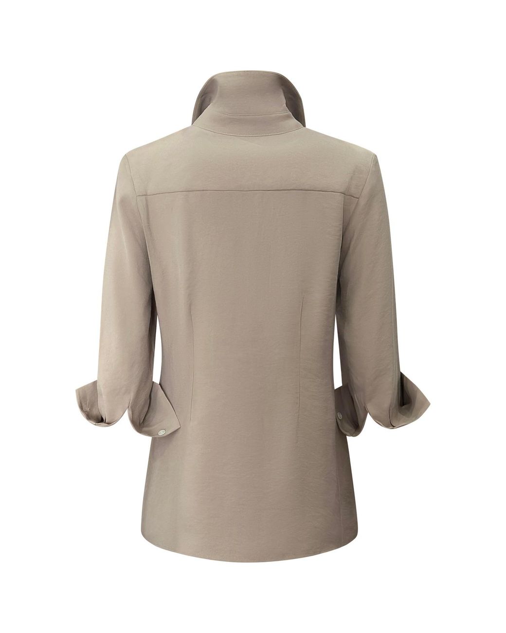 Perlavera Natural Neutrals Fiona Nude Three Quarter Sleeve Length Slim Fit Shirt