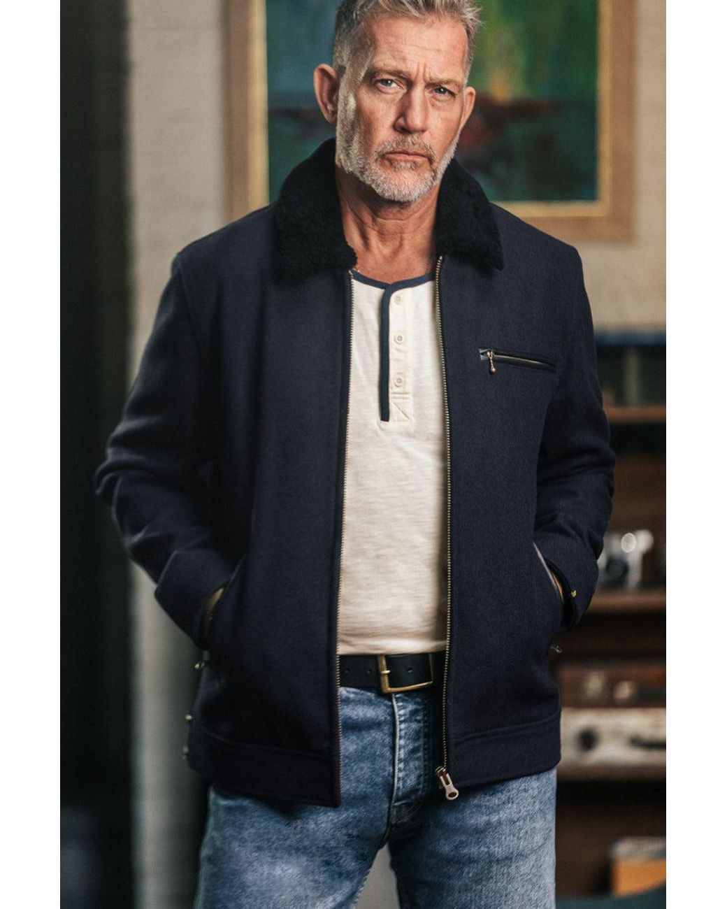 &SONS Trading Co Blue Boston Jacket for men