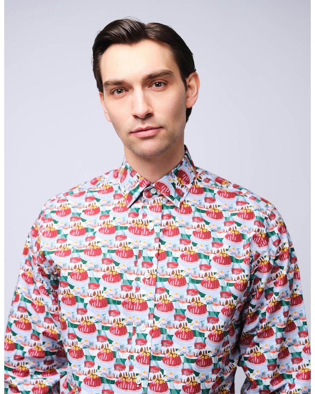 Gresham Blake Red Retro Picnic Shirt for men