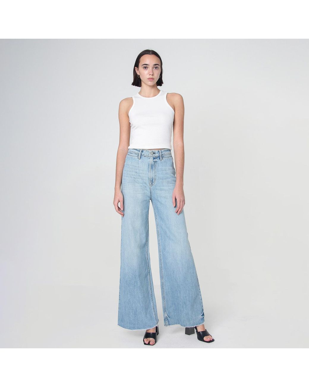 NOEND Blue Sophia Super High Rise Wide Leg