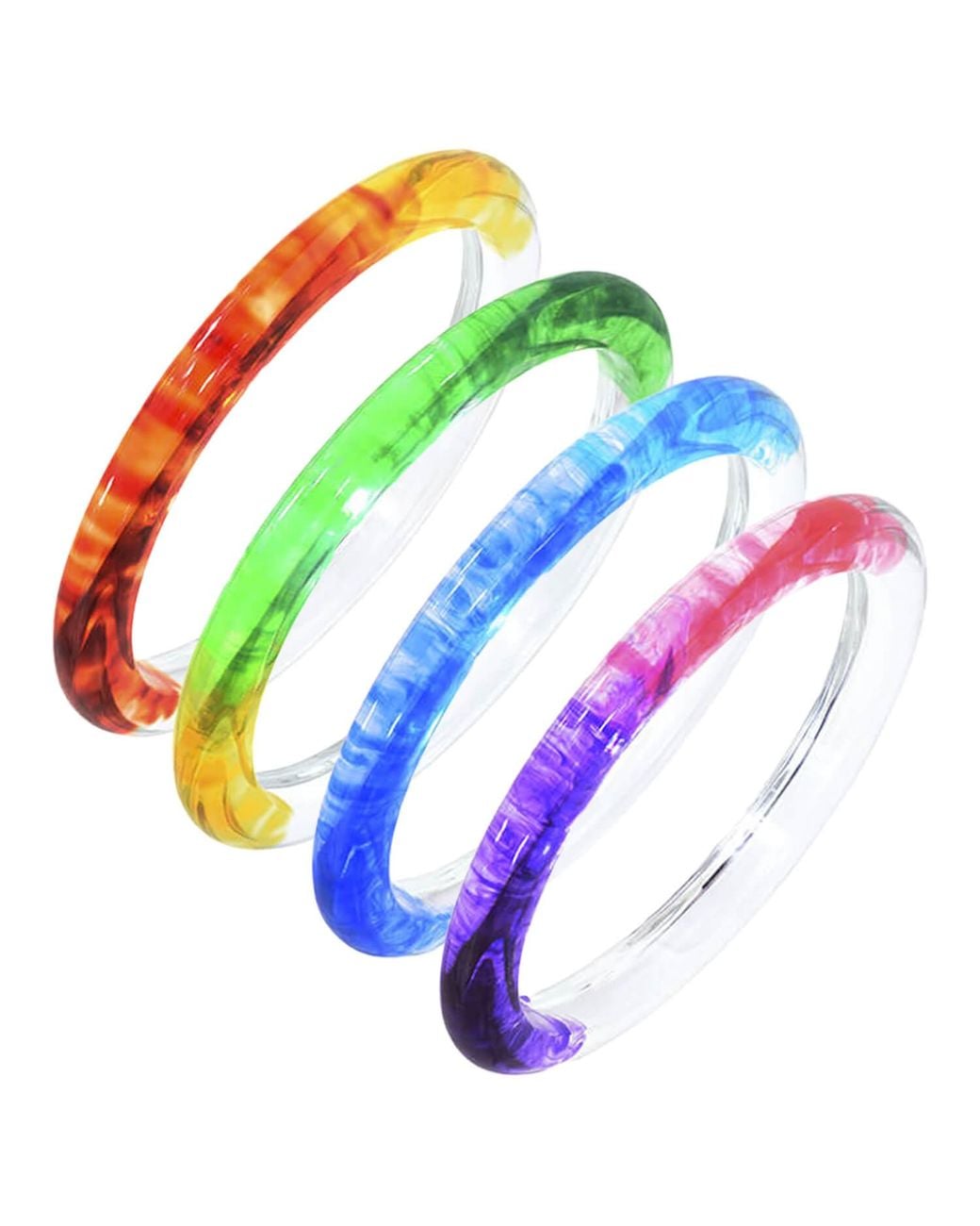 Gold & Honey Purple Tie Dye Slip On Bangle
