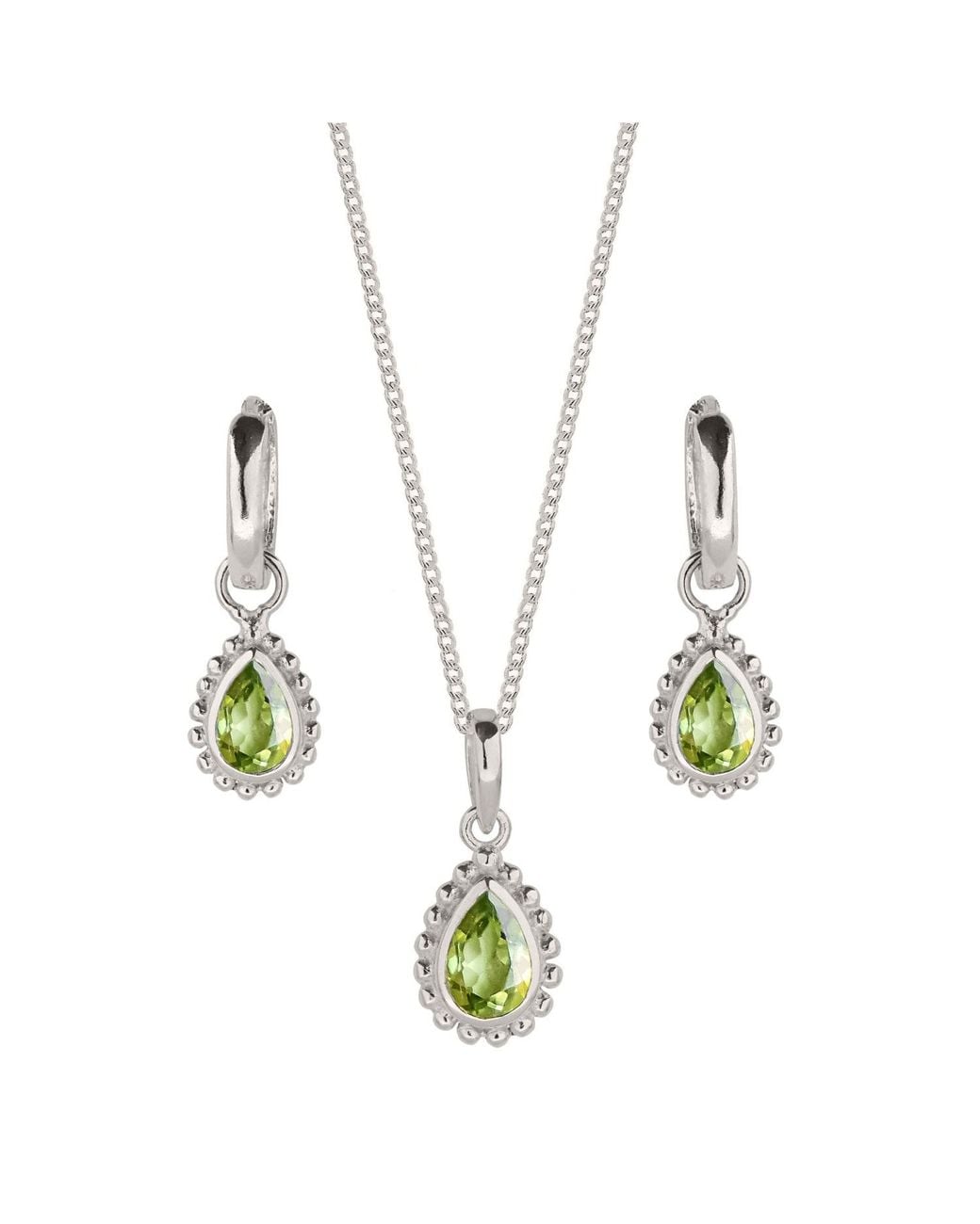 Charlotte's Web Jewellery Metallic August Birthstone Sterling Necklace And Earring Set