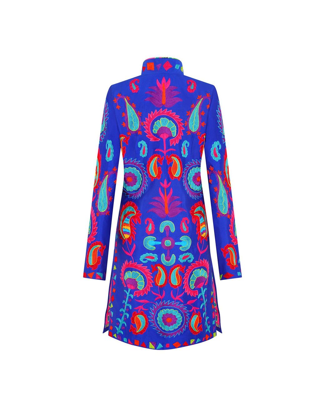 Beatrice von Tresckow Blue Royal Samarkand Nehru Jacket