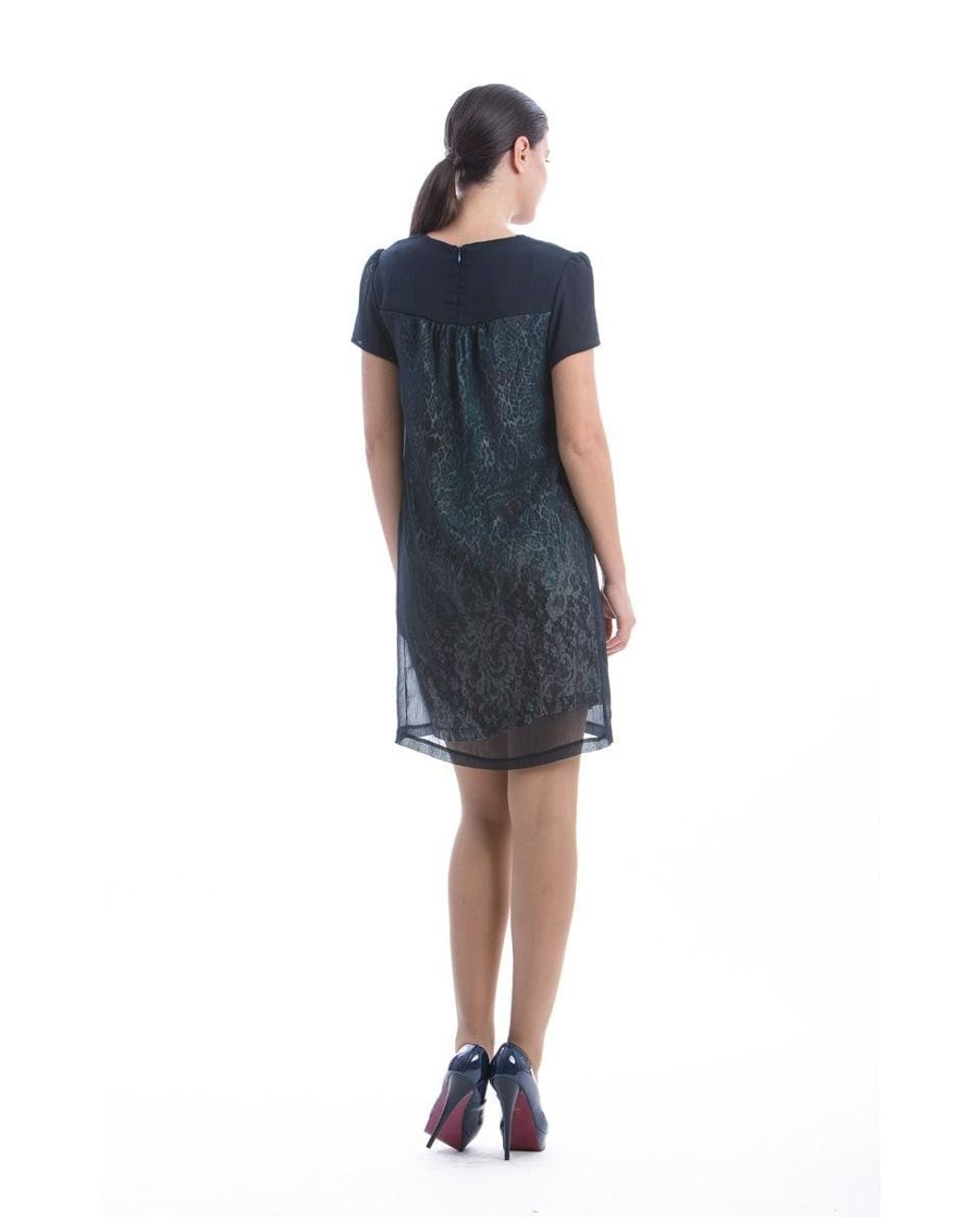 Conquista Black Double Layer Dress