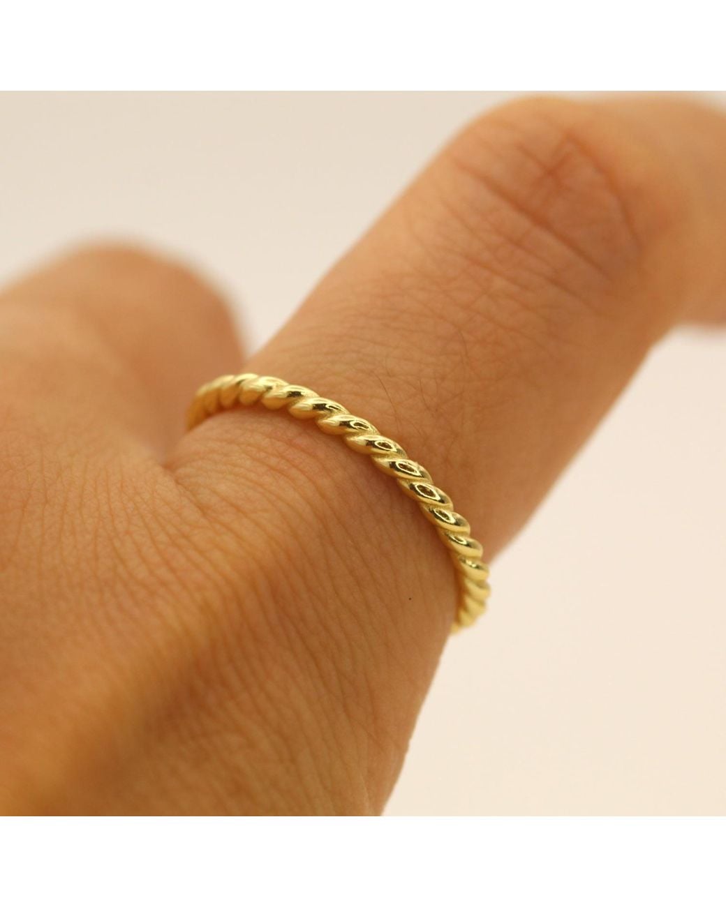 VicStoneNYC Fine Jewelry Yellow Rope Solid Ring By Handmade
