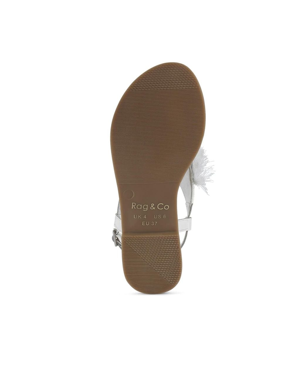 Rag & Co White Risha Genuine Leather Tassel Sandals