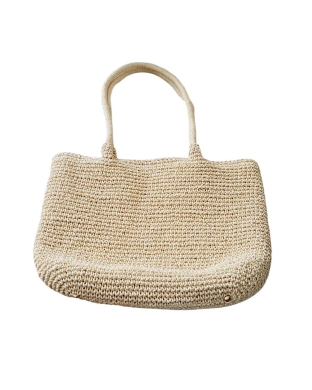 Springmoonatelier Natural Neutrals Raffia Summer Sun Cream Bag