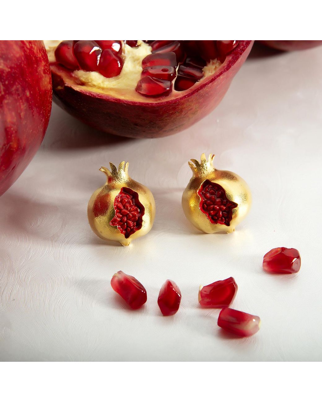 Milou Jewelry Metallic Pomegranate Earrings