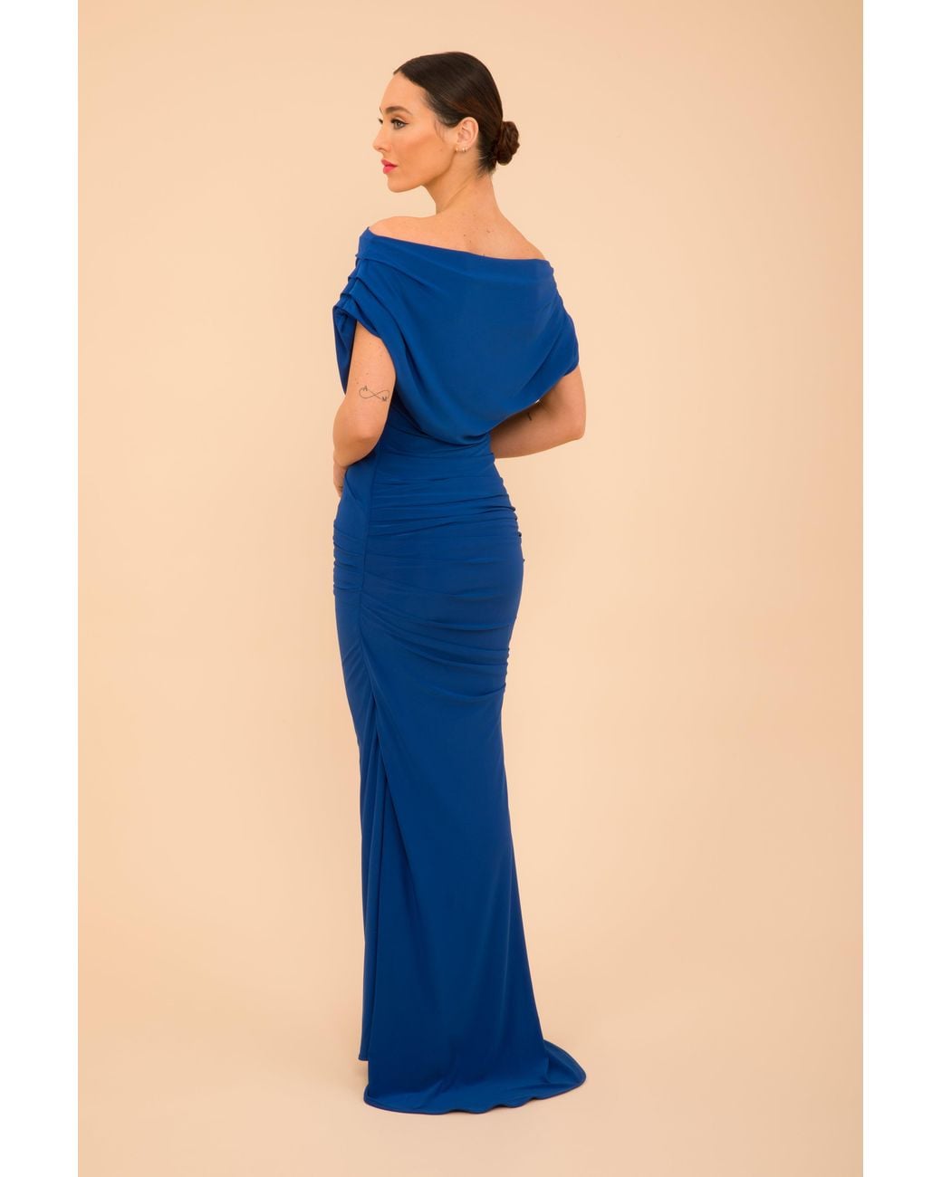 Atom Label Blue Platinum Gown