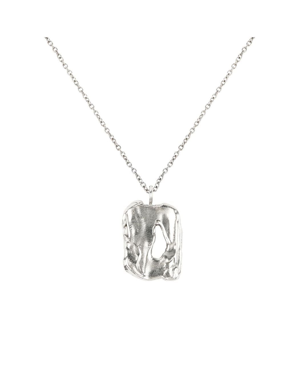 De Roms Metallic Large Abstract Molten Soulmate Necklace