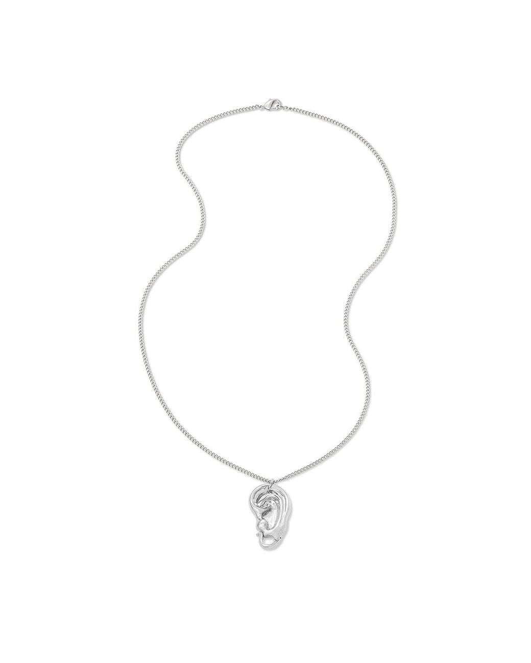 Minnie Lane Metallic Eavesdrop Clasp Necklace