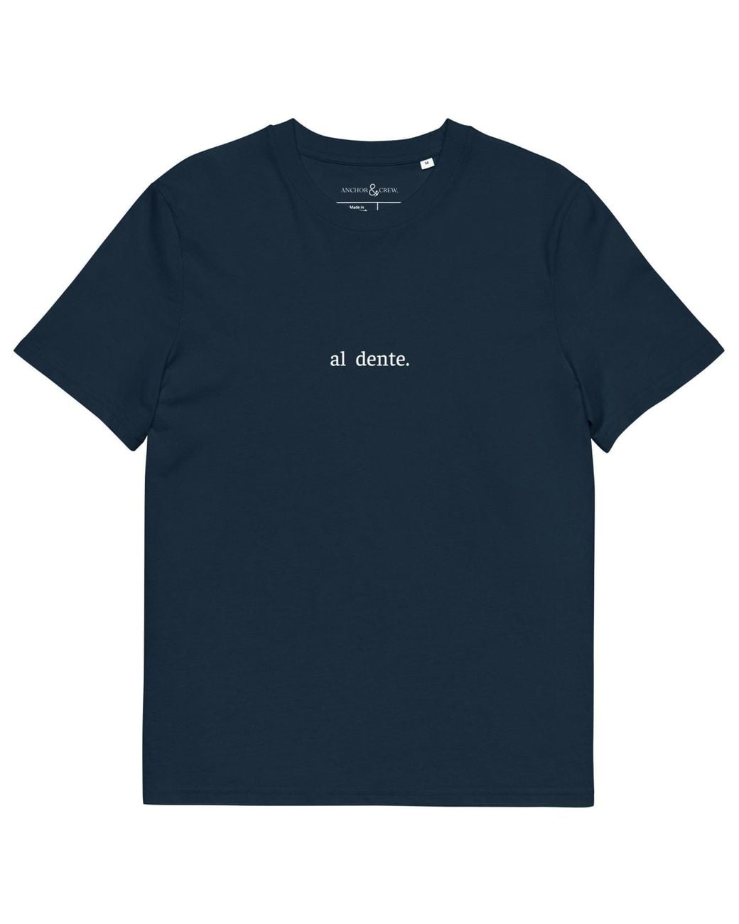 Anchor and Crew Blue Eleven Life, Al Dente Editions Organic Cotton T-Shirt for men