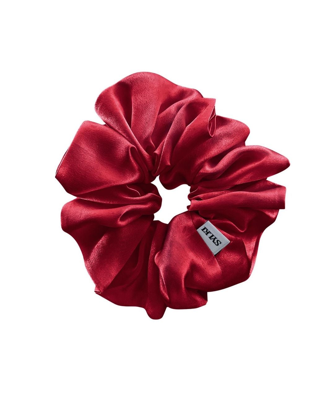 Sylk Red Silk Scrunchie