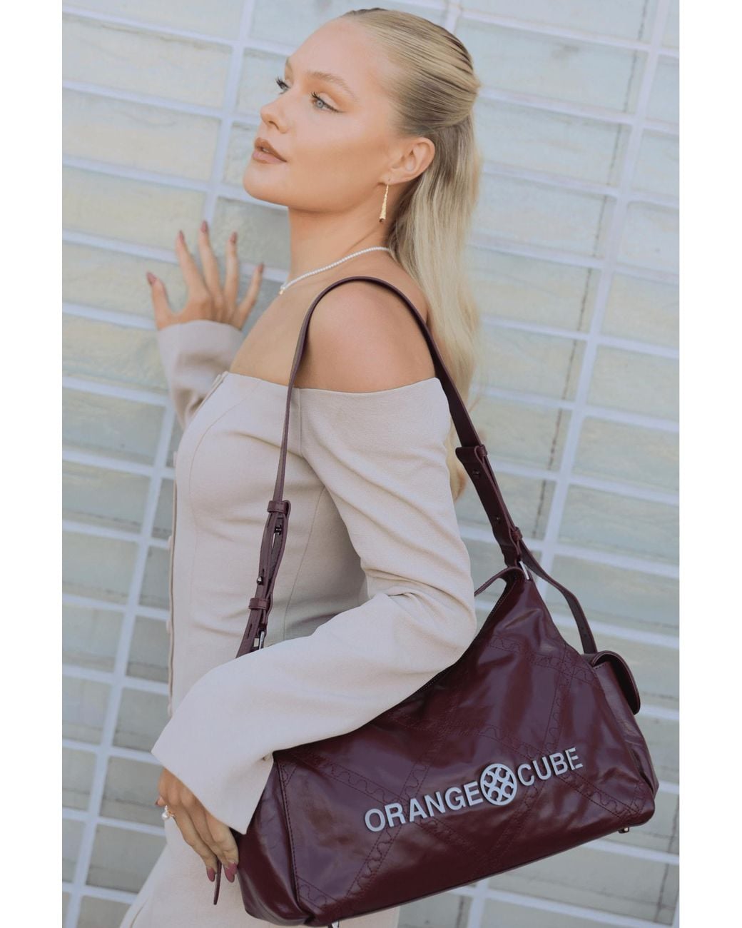 Orange Cube Purple Metropolitan City Bag