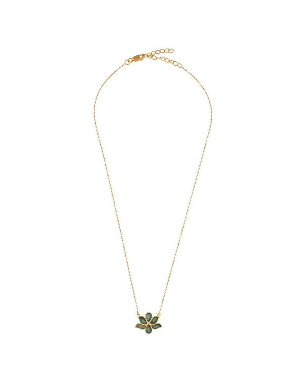 Opium Jewels Metallic Water Lotus Necklace