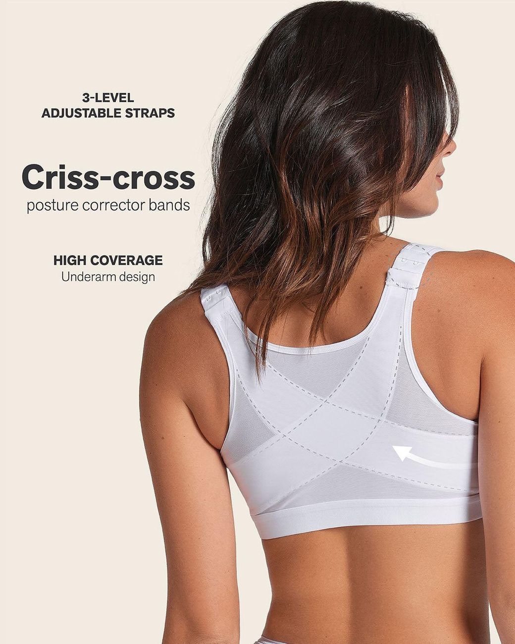Leonisa Blue Unlined Wireless Posture Corrector Bra
