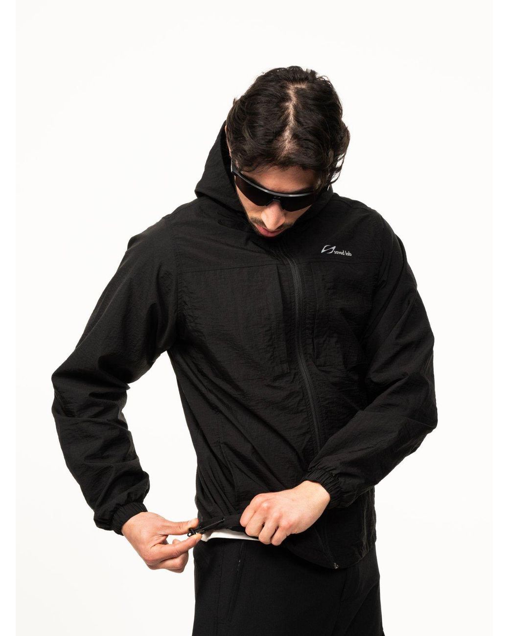 Saved Lab Black Windbreaker for men