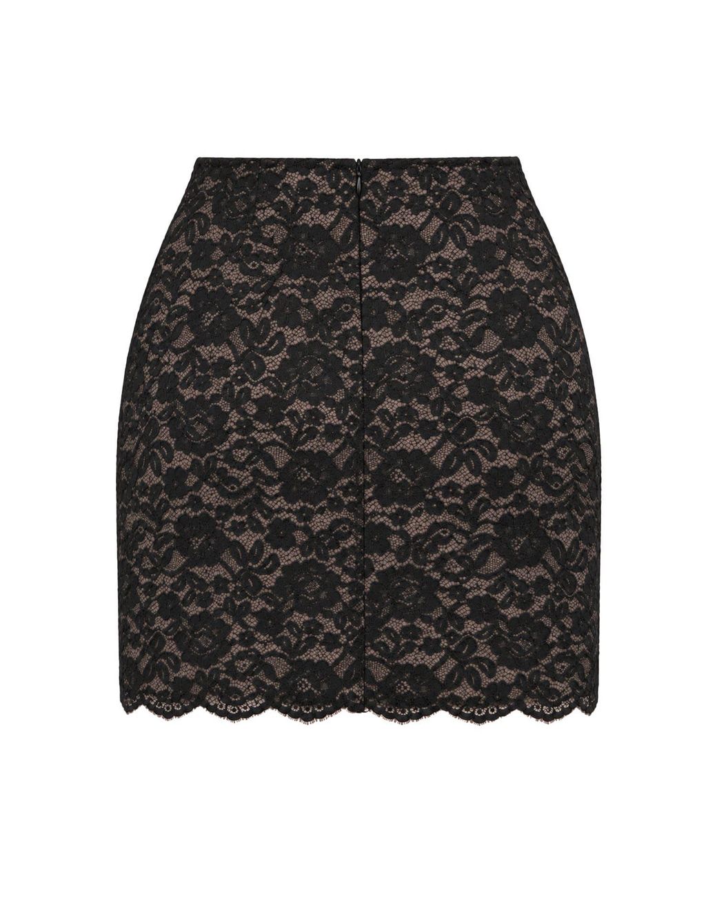 Malo Gray Lace Mini Skirt