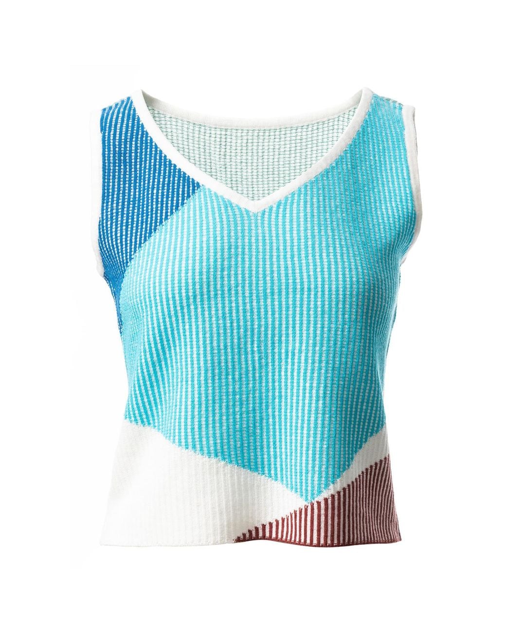 Fully Fashioning Blue India Knit Vest